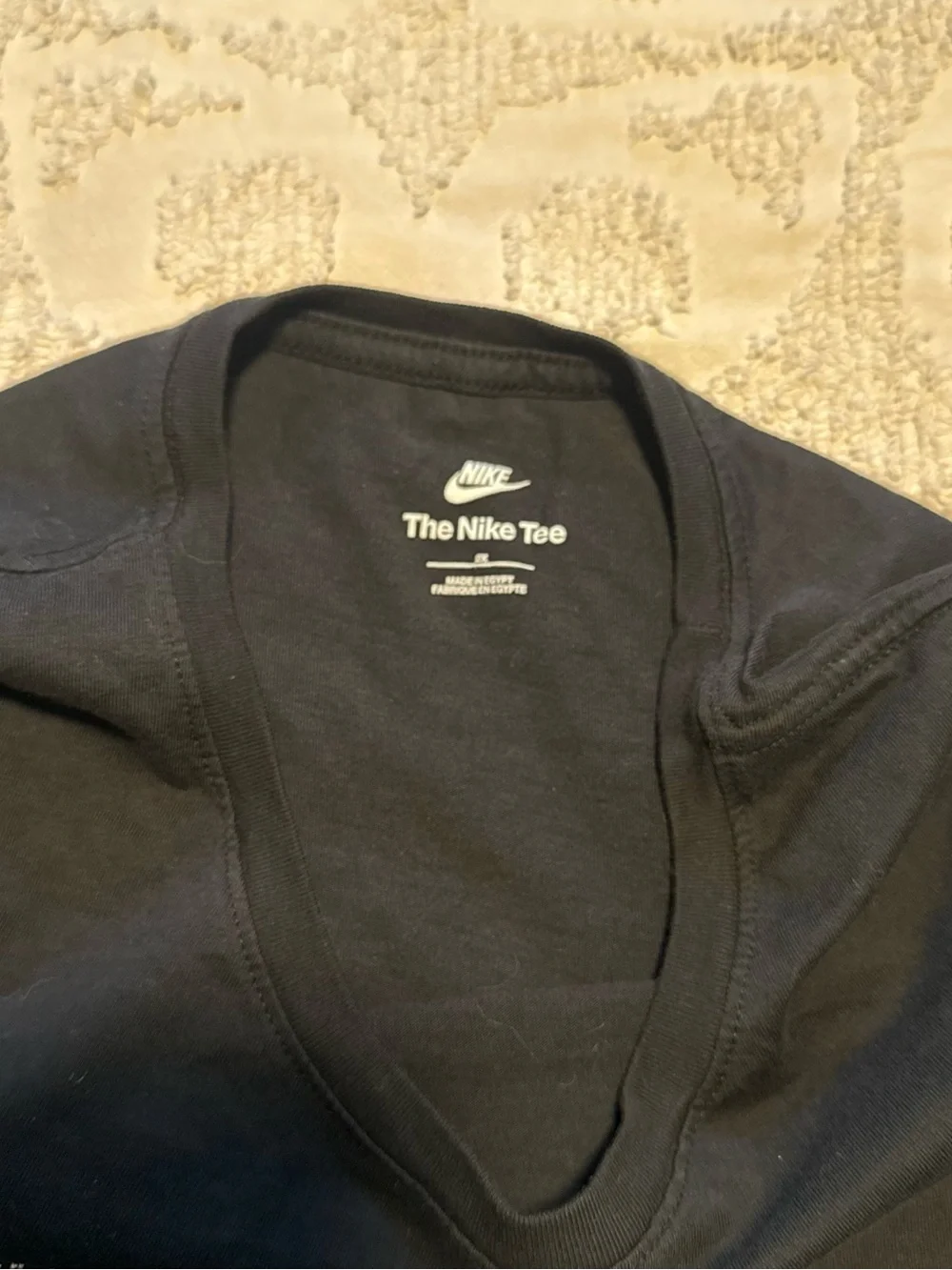 Nike Black Tee with Silver Speckled Swoosh
